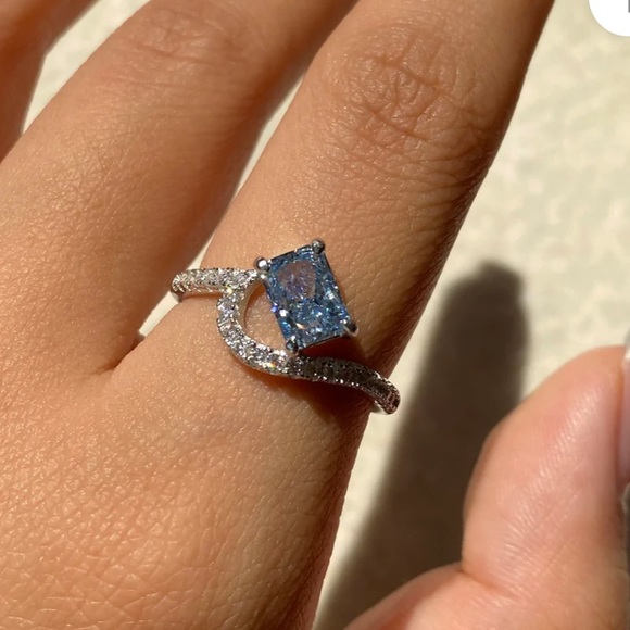 objekts Jewelry Nwt Blue Stone Wave Ring Size 5 Poshmark